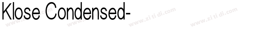 Klose Condensed字体转换